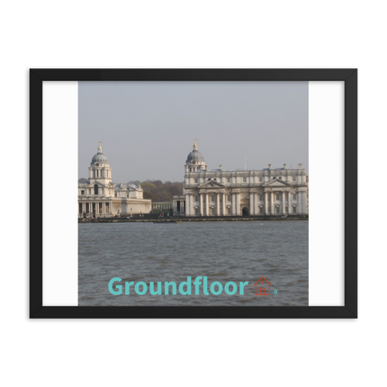 Riverside Beauty Framed photo paper poster with Groundfloor with House Logo