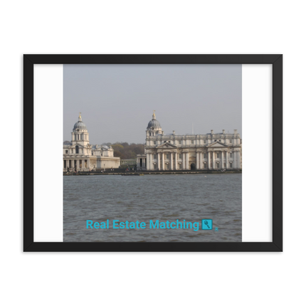 Riverside Beauty Framed photo paper poster with realestatematching with key Logo