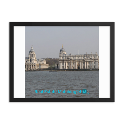 Riverside Beauty Framed photo paper poster with realestatematching24 with key Logo