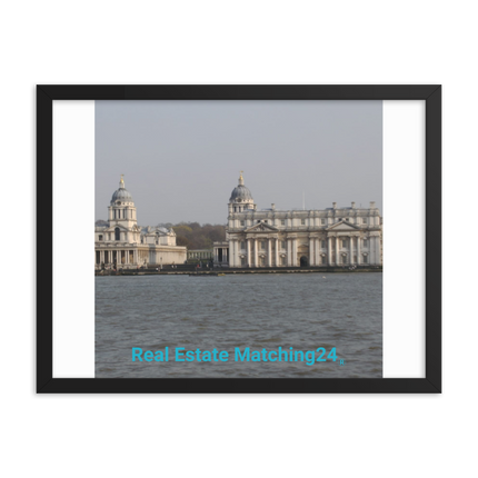 Riverside Beauty Framed photo paper poster with realestatematching24 without key Logo