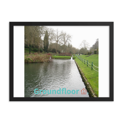 Lakeside Beauty Framed photo paper poster with Groundfloor with House Logo