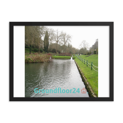 Lakeside Beauty Framed photo paper poster with Groundfloor24 with House Logo