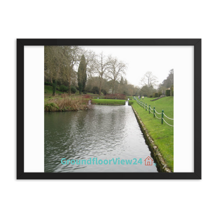 Lakeside Beauty Framed photo paper poster with groundfloorview24 with House Logo