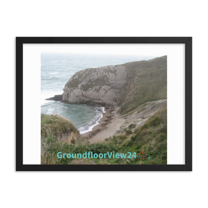 Sea & Hills Framed photo paper poster with groundfloorview24 with House Logo