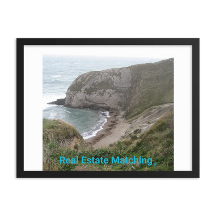 Sea & Hills Framed photo paper poster with realestatematching without key Logo