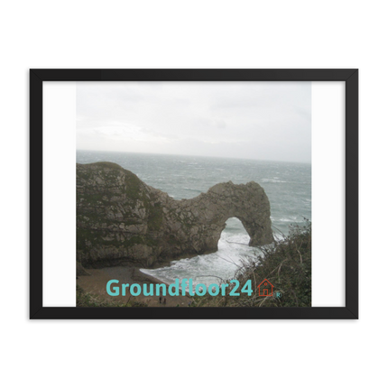 Coastal Escape Framed photo paper poster with Groundfloor24 with House Logo