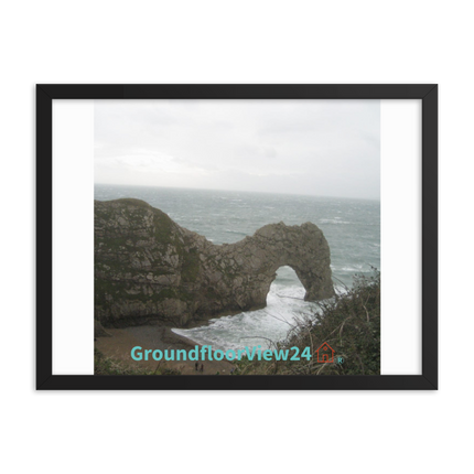 Coastal Escape Framed photo paper poster with groundfloorview24 with House Logo