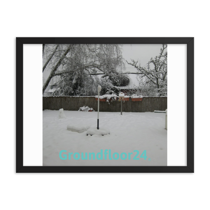 Winter Wonderland Framed photo paper poster with Groundfloor24 without House Logo