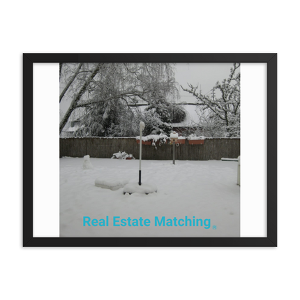 Winter Wonderland Framed photo paper poster with realestatematching without key Logo