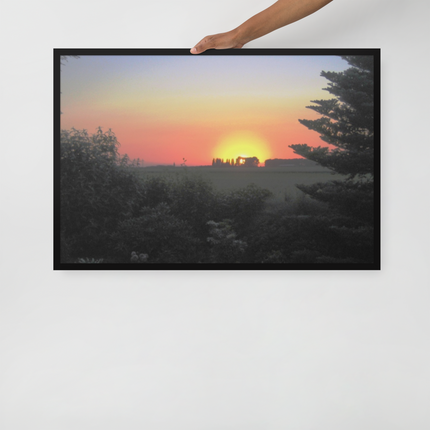 Beautiful Sunset Sinari Framed photo paper poster with Groundfloor24 with House Logo