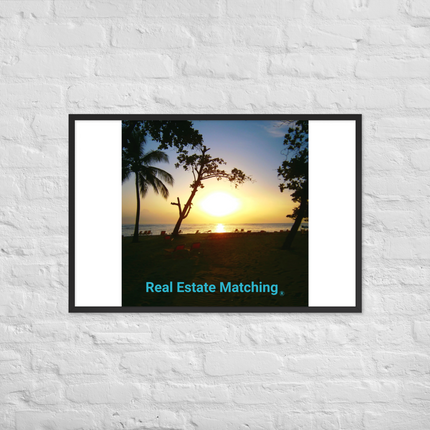Beautiful Sea View Framed photo paper poster with realestatematching without key Logo