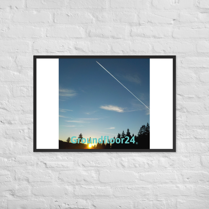 Attractive Sinari Framed photo paper poster with Groundfloor24 without House Logo