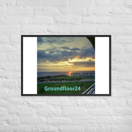 Natural View Framed photo paper poster with Groundfloor24 with House Logo