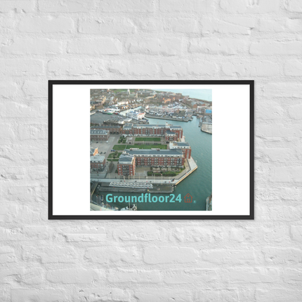 Nice City Framed photo paper poster with Groundfloor24 with House Logo