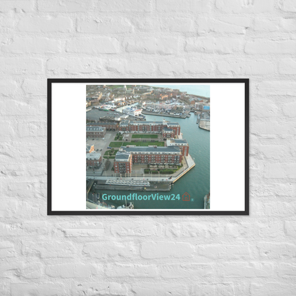 Nice City Framed photo paper poster with groundfloorview24 with House Logo