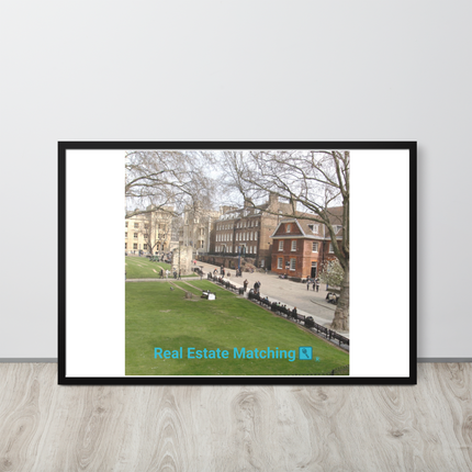 Beautiful Park Framed photo paper poster with realestatematching with key Logo
