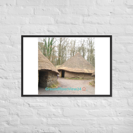 Village Charm Framed photo paper poster with groundfloorview24 with House Logo