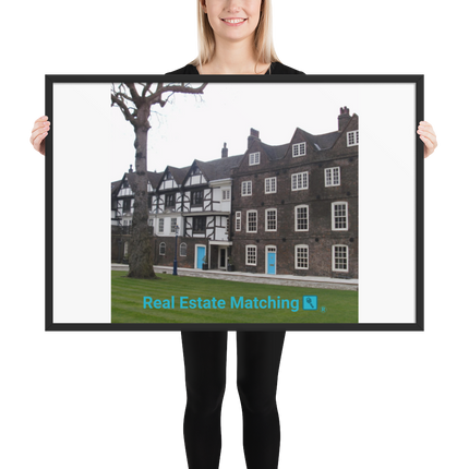 Beautiful Palace Framed photo paper poster with realestatematching with key Logo