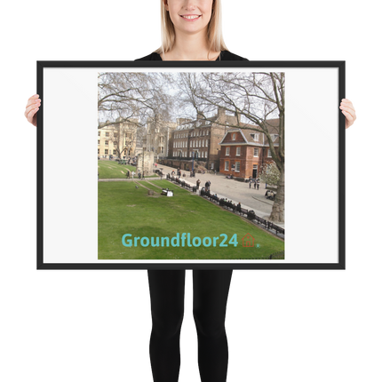 Beautiful Park Framed photo paper poster with Groundfloor24 with House Logo