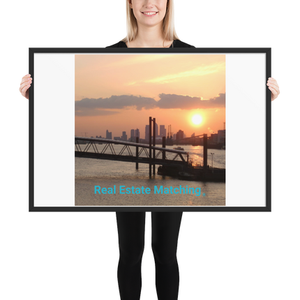 Evening Glow Framed photo paper poster with realestatematching without key Logo