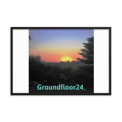 Beautiful Sunset Sinari Framed photo paper poster with Groundfloor24 without House Logo