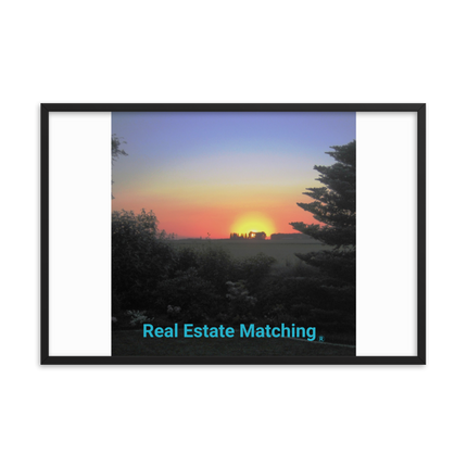 Beautiful Sunset Sinari Framed photo paper poster with realestatematching without key Logo