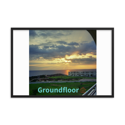 Natural View Framed photo paper poster with Groundfloor with House Logo