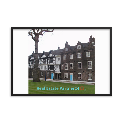 Beautiful Palace Framed photo paper poster with realestatepartner24 with house Logo