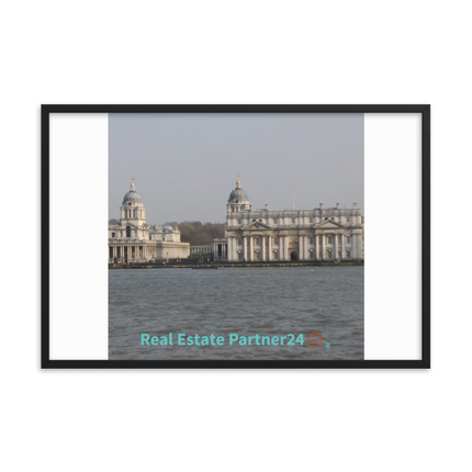 Riverside Beauty Framed photo paper poster with realestatepartner24 with house Logo