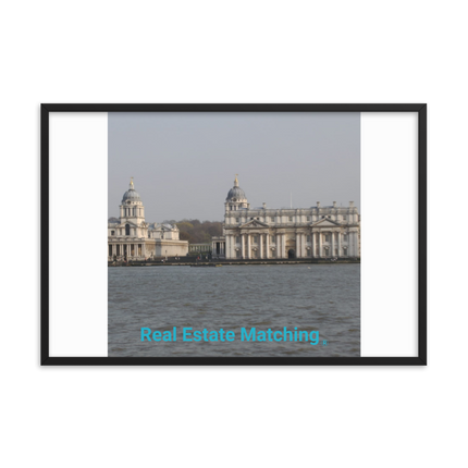 Riverside Beauty Framed photo paper poster with realestatematching without key Logo