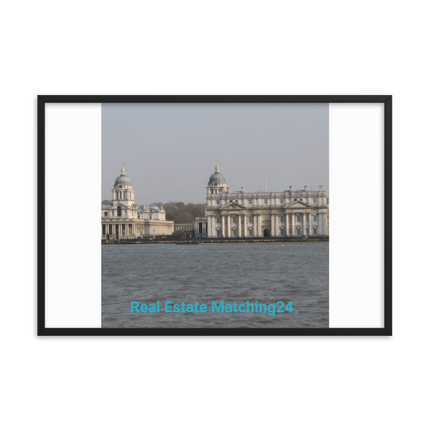 Riverside Beauty Framed photo paper poster with realestatematching24 without key Logo