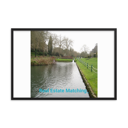 Lakeside Beauty Framed photo paper poster with realestatematching without key Logo