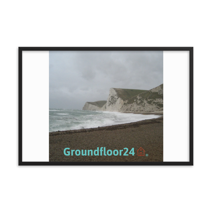 Waves and Sand Framed photo paper poster with Groundfloor24 with House Logo