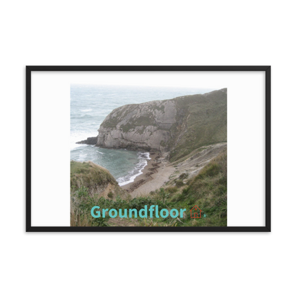 Sea & Hills Framed photo paper poster with Groundfloor with House Logo