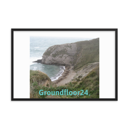 Sea & Hills Framed photo paper poster with Groundfloor24 without House Logo