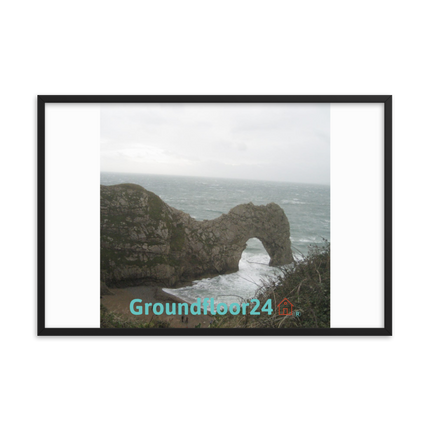 Coastal Escape Framed photo paper poster with Groundfloor24 with House Logo