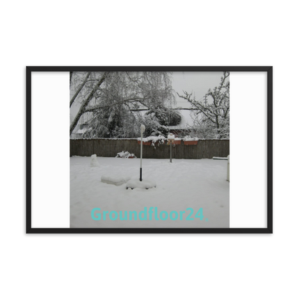 Winter Wonderland Framed photo paper poster with Groundfloor24 without House Logo