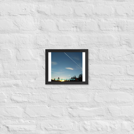 Attractive Sunset Sinari Framed photo paper poster with realestatepartner24 with house Logo