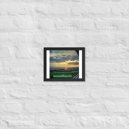 Natural View Framed photo paper poster with Groundfloor24 with House Logo