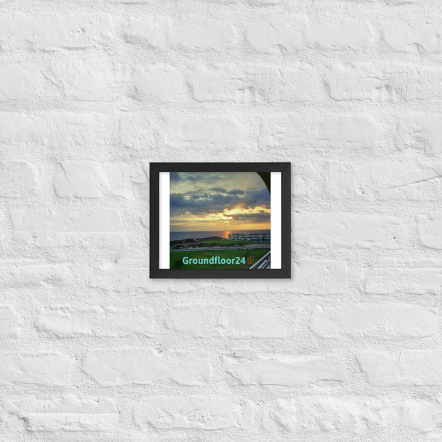 Natural View Framed photo paper poster with Groundfloor24 with House Logo