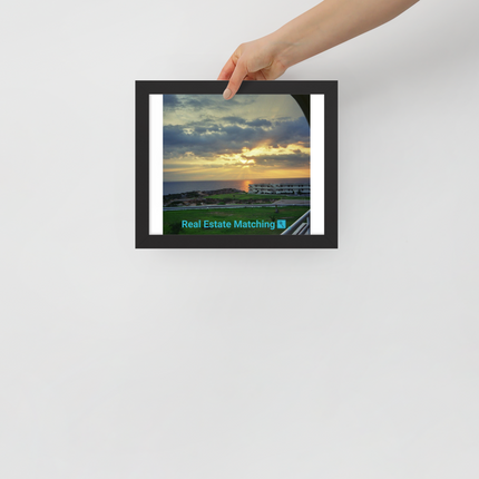 Natural View Framed photo paper poster with realestatematching with key Logo