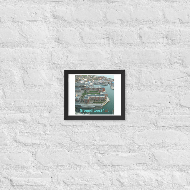 Nice City Framed photo paper poster with Groundfloor24 with House Logo