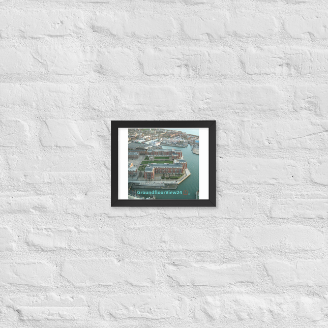 Nice City Framed photo paper poster with groundfloorview24 with House Logo