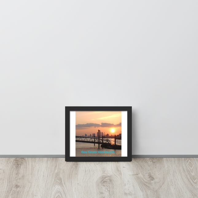 Evening Glow Framed photo paper poster with realestatematching24 without key Logo