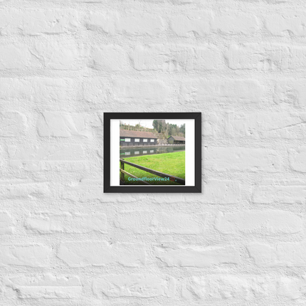 Lakeside Serenity Framed photo paper poster with groundfloorview24 with House Logo