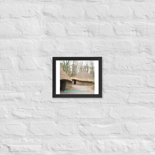 Village Charm Framed photo paper poster with groundfloorview24 with House Logo