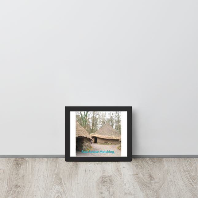 Village Charm Framed photo paper poster with realestatematching without key Logo