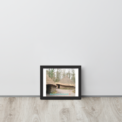 Village Charm Framed photo paper poster with realestatepartner24 with house Logo