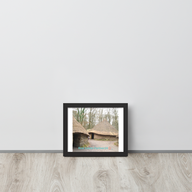 Village Charm Framed photo paper poster with realestatepartner24 with house Logo