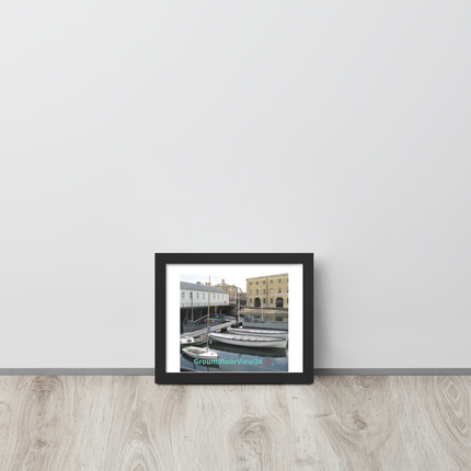 Boat on Water Framed photo paper poster with groundfloorview24 with House Logo